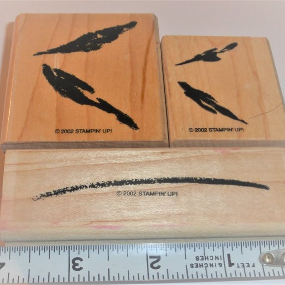 8x Lot of STAMPS 2002 by Stampin' UP Scrapbook Stamp Abstract Flower Handmade - Picture 6 of 12